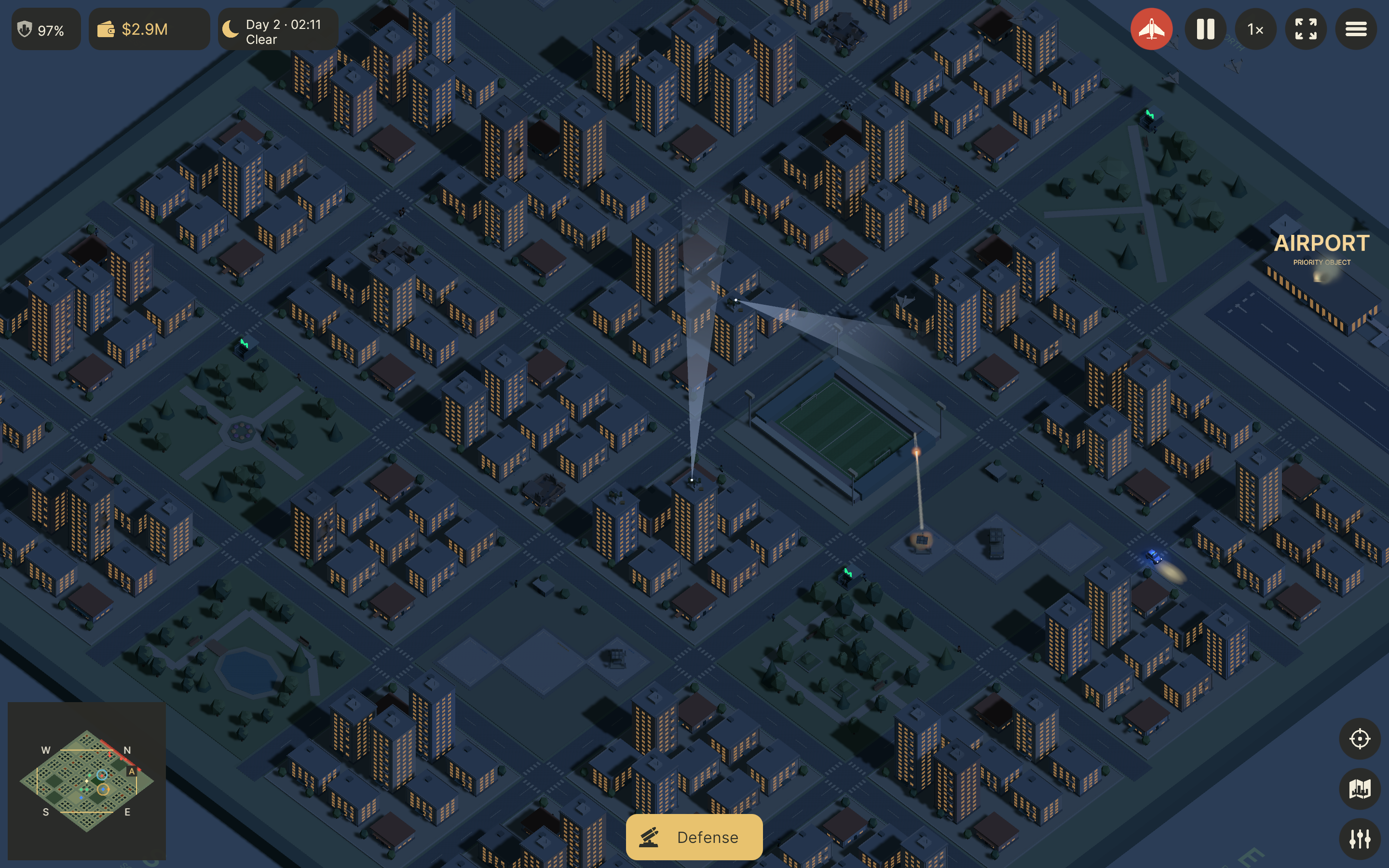 Night defense and missile launch in PPO 1.3