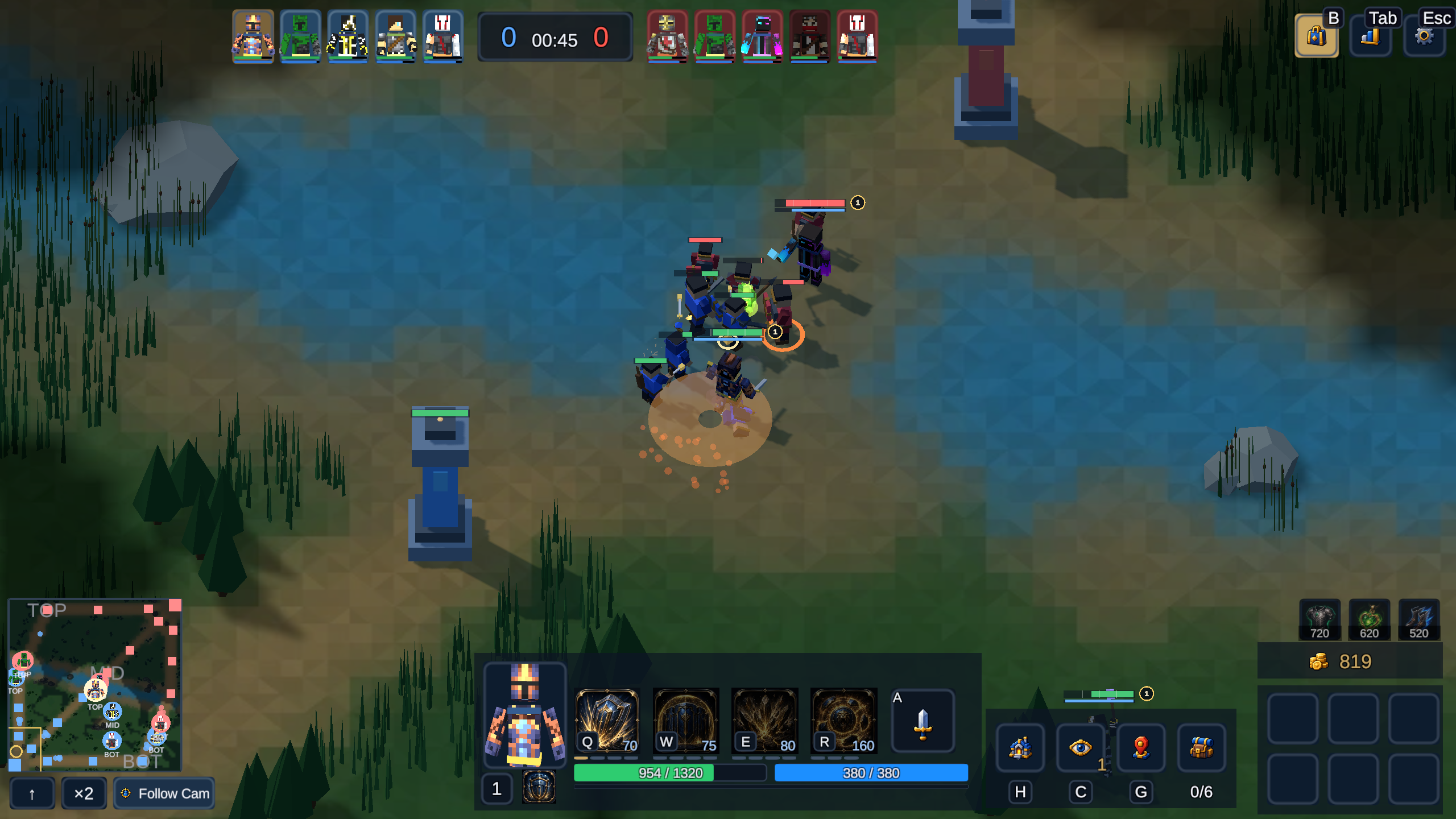 An in-game view of the Riftward arena